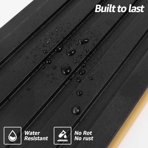 Black 3D WPC Slat Wall Panels, 8-Pack