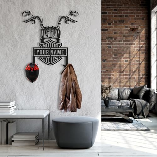 Custom Metal Motorcycle Helmet Wall Art Decor
