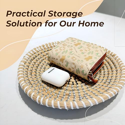 Boho Woven Wall Basket Decor Set, 9 Pieces