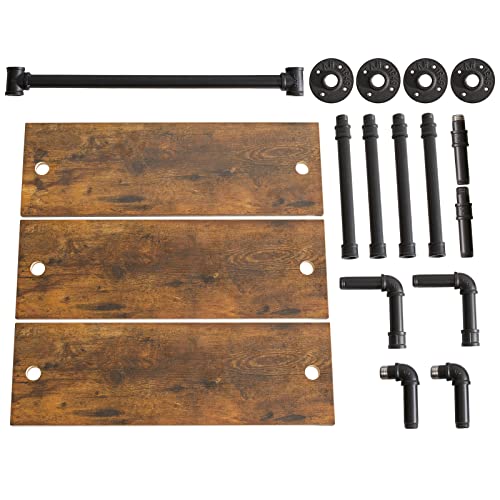 IBUYKE Rustic Industrial Pipe Wall Shelf - 3-Tier