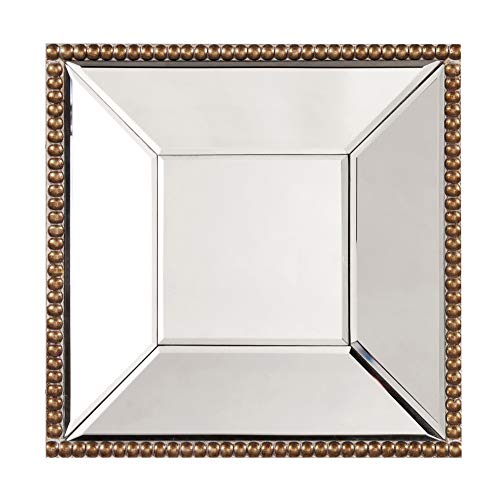 Lydia Square Wall Accent Mirror in Antique Gold