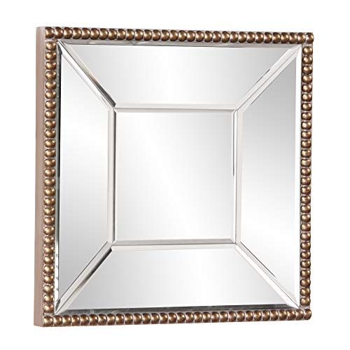 Lydia Square Wall Accent Mirror in Antique Gold