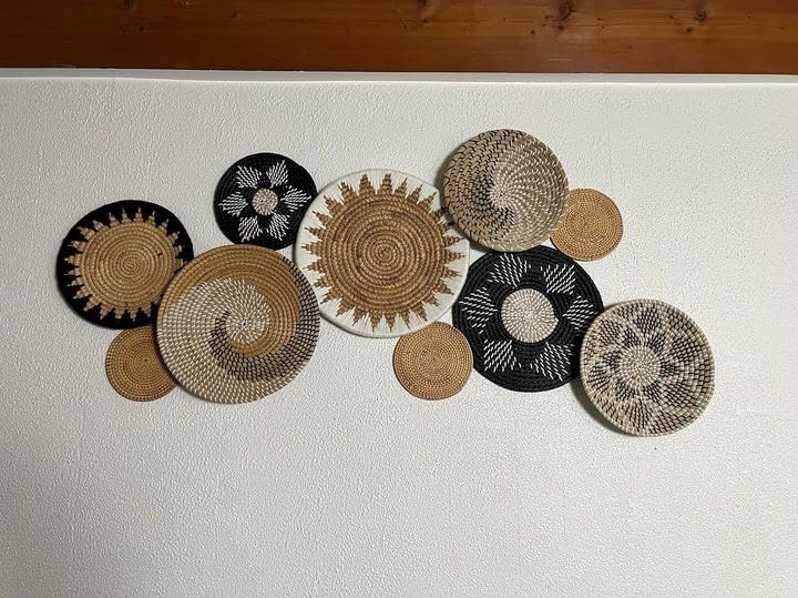 Boho Woven Wall Basket Decor Set