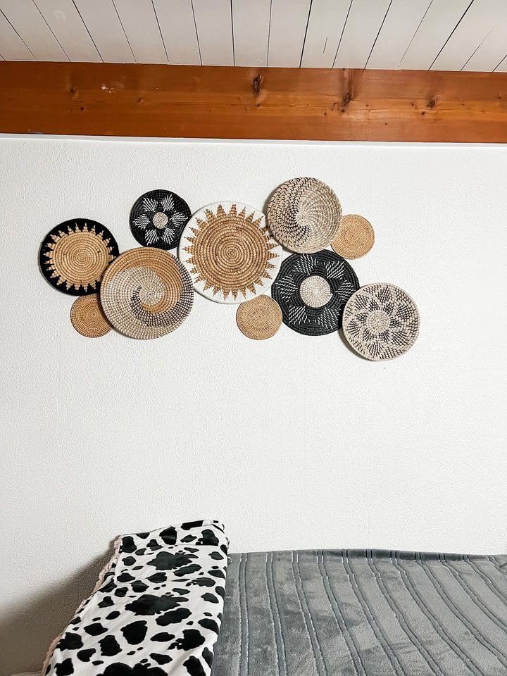 Boho Woven Wall Basket Decor Set