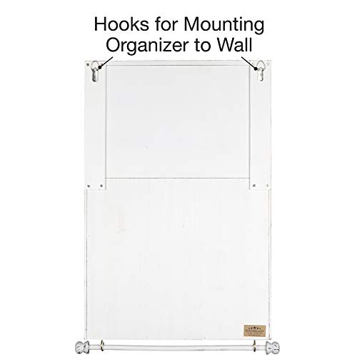 Rustic Wall-Mounted Jewelry Organizer with Mirror