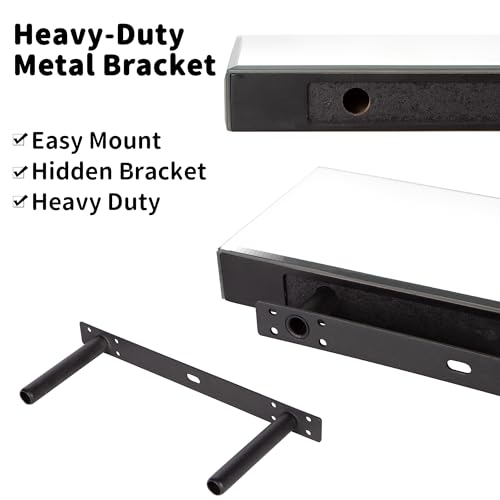 Mirrored Floating Shelves Set of 3 - Silver