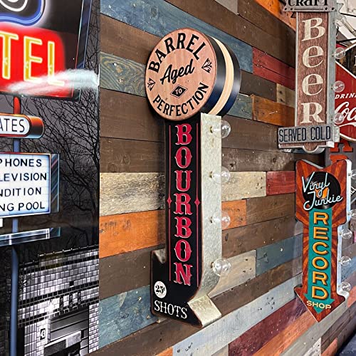 Bourbon Vintage Double-Sided LED Wall Sign