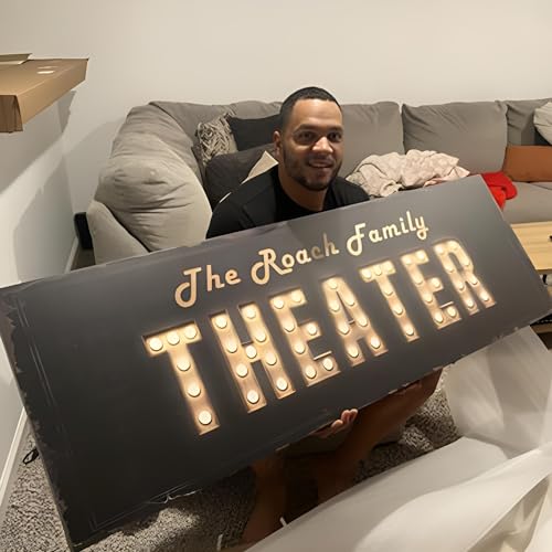 Personalized Rustic Theater Canvas Art Print