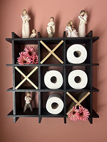 Tic Tac Toe Toilet Paper Roll Organizer