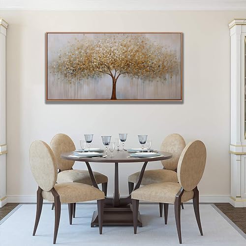 Framed Gold Tree of Life Canvas Wall Art
