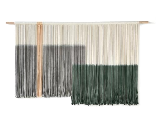 Large Green Dip Dye Macrame Wall Art