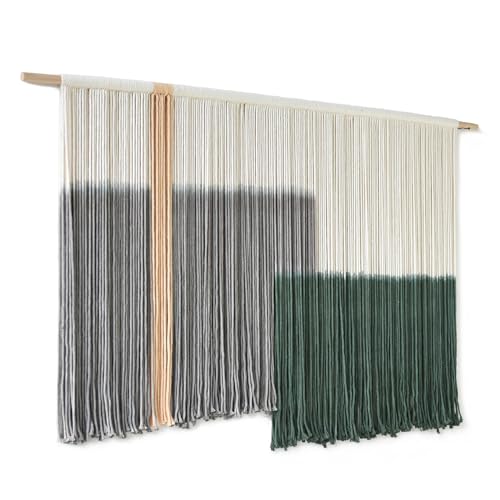 Large Green Dip Dye Macrame Wall Art