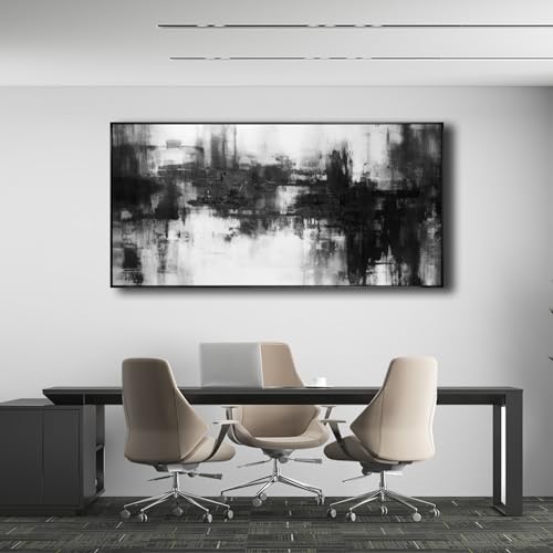Modern Abstract Black and White Wall Art