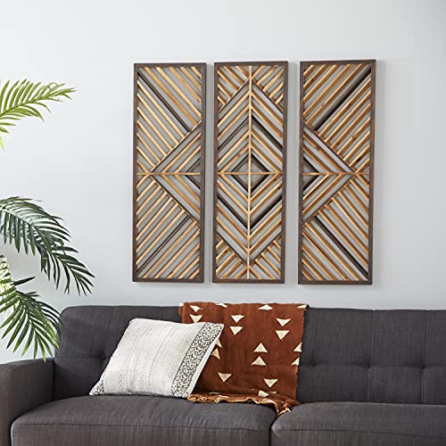 Deco 79 Brown Wall Décor Set of 3
