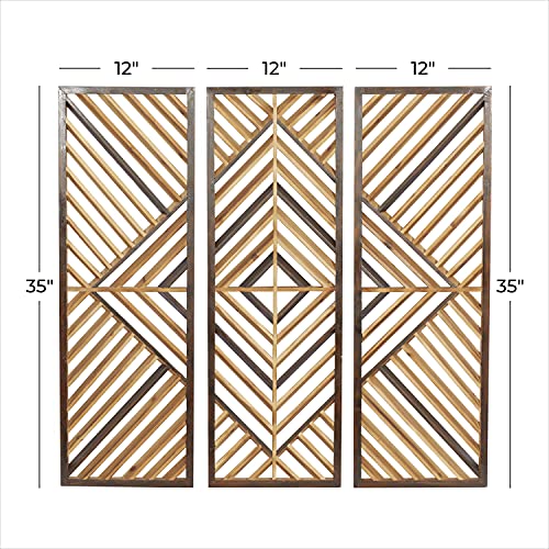 Deco 79 Brown Wall Décor Set of 3