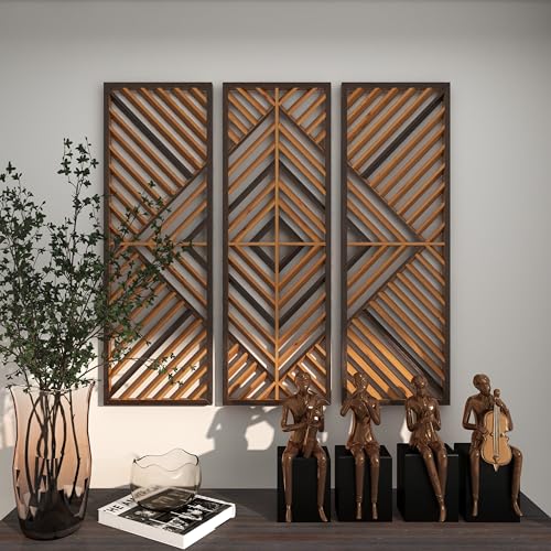 Deco 79 Brown Wall Décor Set of 3