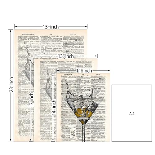Retro Whiskey & Martini Canvas Wall Art Set