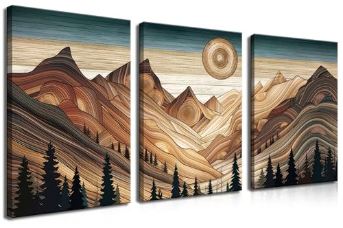 Set di 3 stampe artistiche astratte su tela