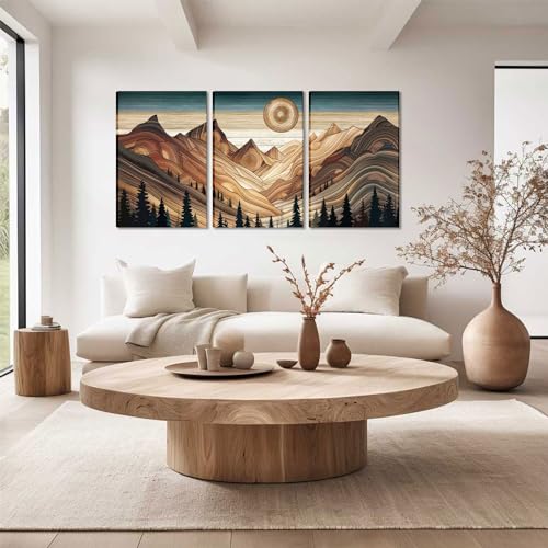 Set di 3 stampe artistiche astratte su tela