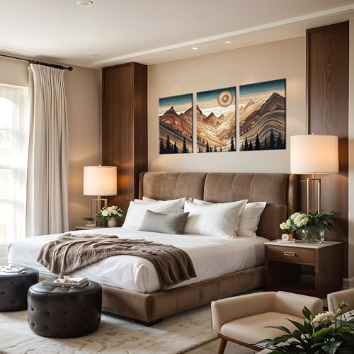 Set di 3 stampe artistiche astratte su tela