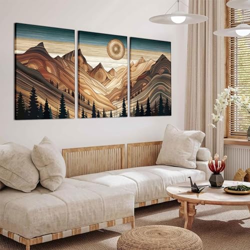 Set di 3 stampe artistiche astratte su tela