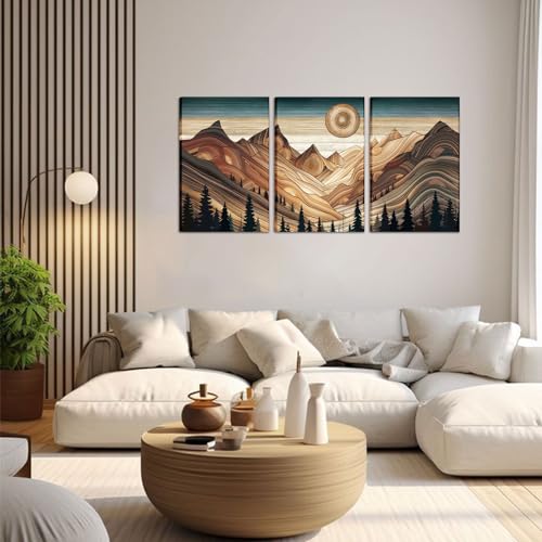 Set di 3 stampe artistiche astratte su tela