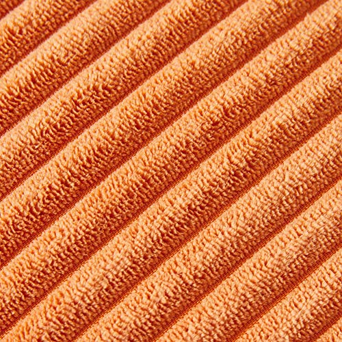 Orange Corduroy Decorative Throw Pillow Covers, 2-Pack
