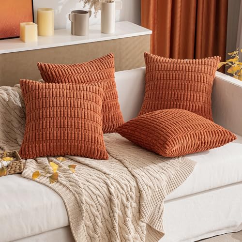 MIULEE 2er Set Boho Streifenkissenbezüge 45,7 cm