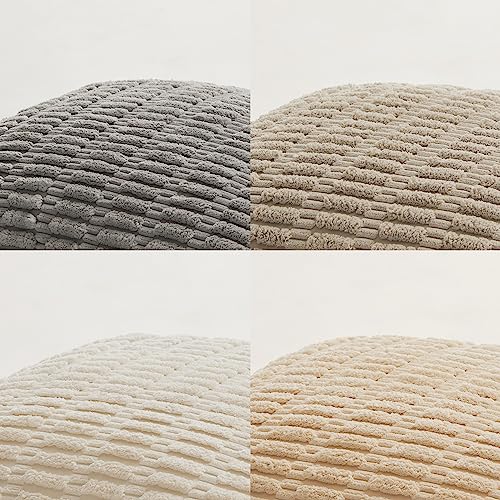 Set of 4 Neutral Velvet Cushion Covers 45x45 cm