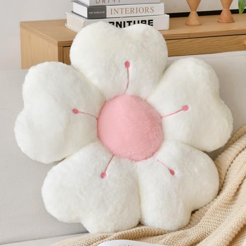 Floral Shaped Cushion with Soft Faux Fur
