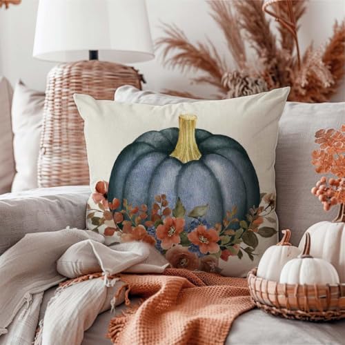 Pumpkin Fall Themed Pillow Covers, Set of 4