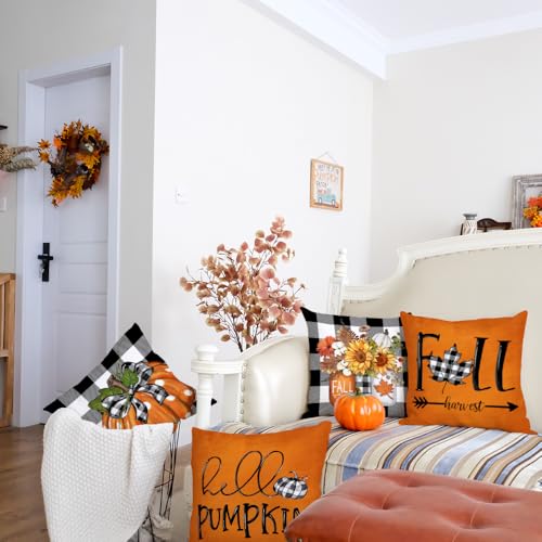 GEEORY Fall Pillow Covers - Set of 4 Decorations