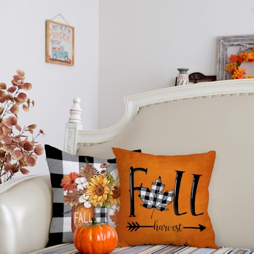 GEEORY Fall Pillow Covers - Set of 4 Decorations