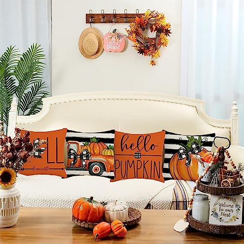 Autumn Decorative Pillow Covers - Set of 4