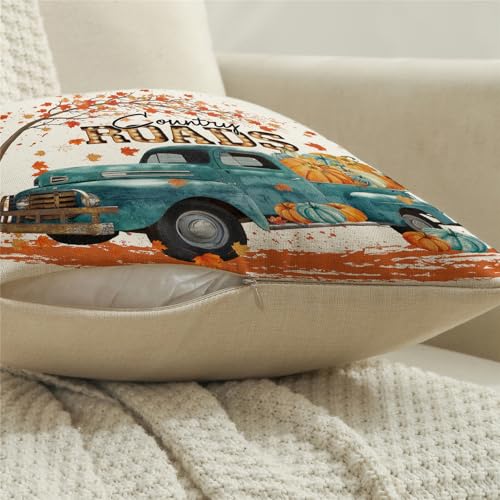 Fall Decorative Pillow Covers Set of 4 – Pumpkins