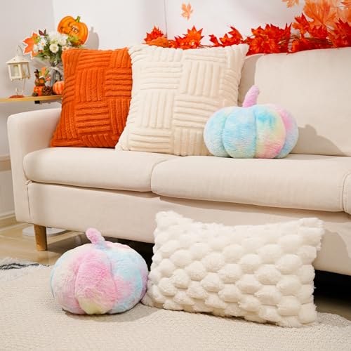 2-Piece Gradient Pumpkin Plush Pillow Set