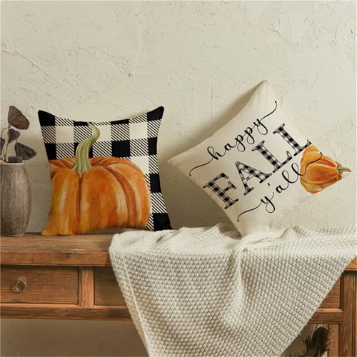 Fall Decorative Pillow Covers Set of 4