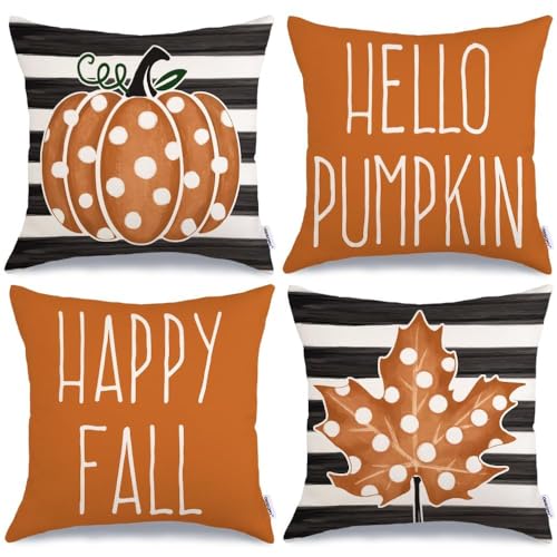 GEEORY 18x18 Fall Pillow Covers Set of 4
