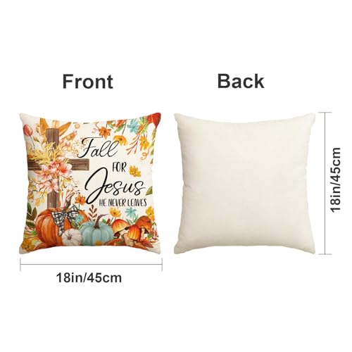 Fall Pillow Covers 18x18 Set of 4 - Farmhouse Decor