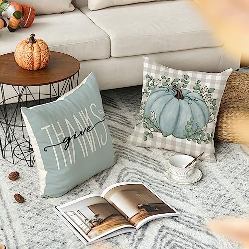 AVOIN Colorlife Thanksgiving Pumpkin Throw Pillow Covers