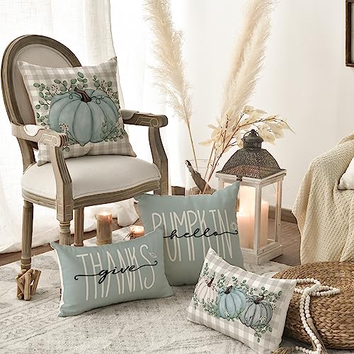 AVOIN Colorlife Thanksgiving Pumpkin Throw Pillow Covers