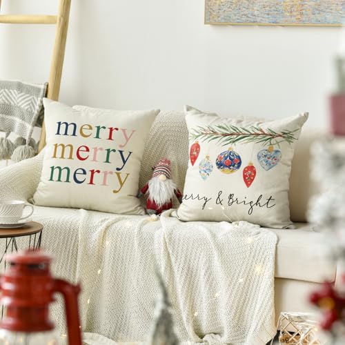 Nutcracker Christmas Throw Pillow Covers - Set of 4