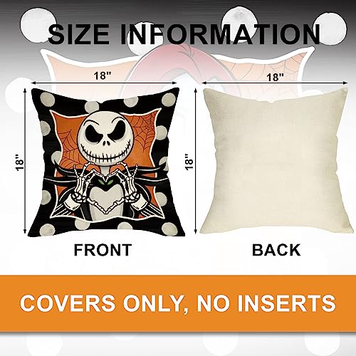 Halloween Throw Pillow Covers Set of 4