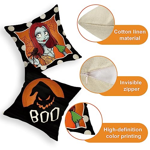 Halloween Throw Pillow Covers Set of 4