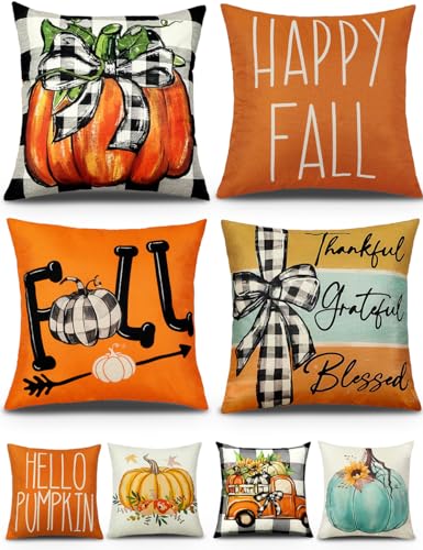 Autumn Double-Sided Pillow Covers Set of 4