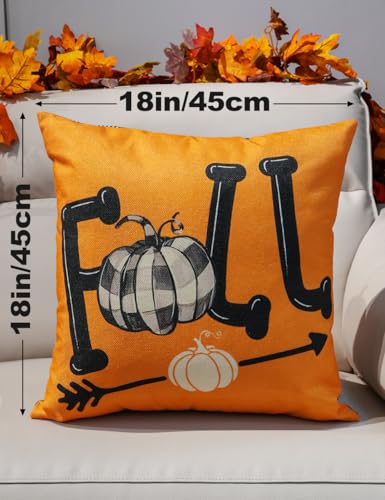 Autumn Double-Sided Pillow Covers Set of 4