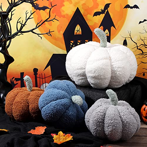 3D Pumpkin Throw Pillows - Set of 4