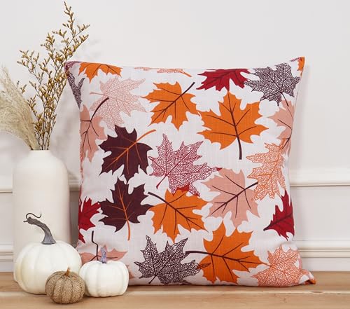 Fall Maple Leaves Outdoor Pillow Covers - Set of 2
