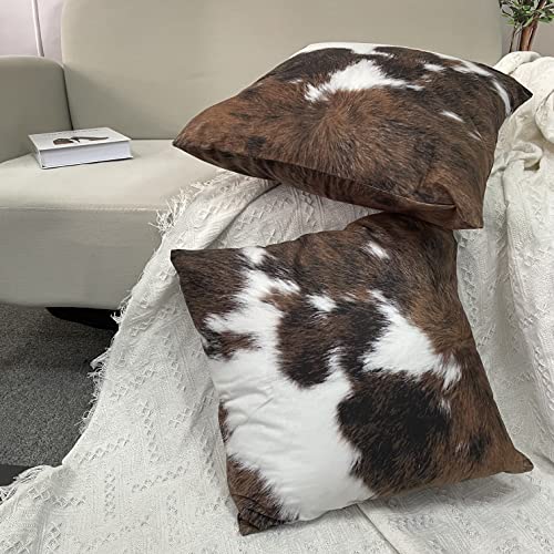 Christmas Cowhide Accent Pillowcase - 2 Pack