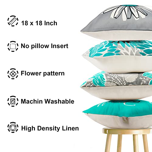 Boho-Leinen Kissenbezüge 4er-Set für Zuhause